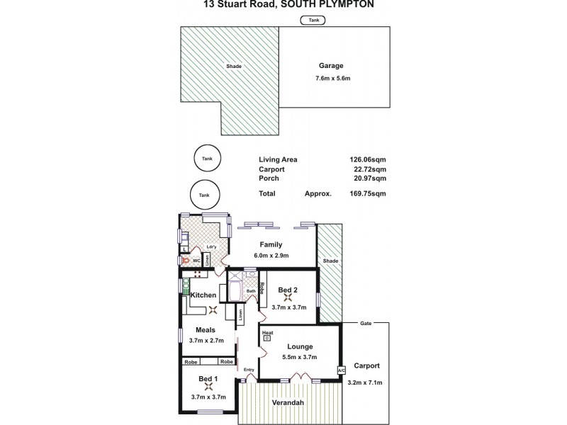 13 Stuart Road, South Plympton SA 5038 Floorplan