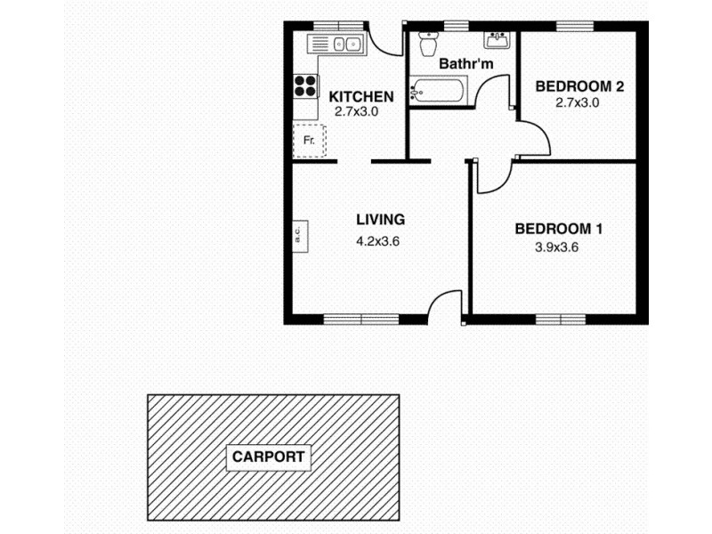 3/4 Hardy Street, Croydon Park SA 5008 Floorplan