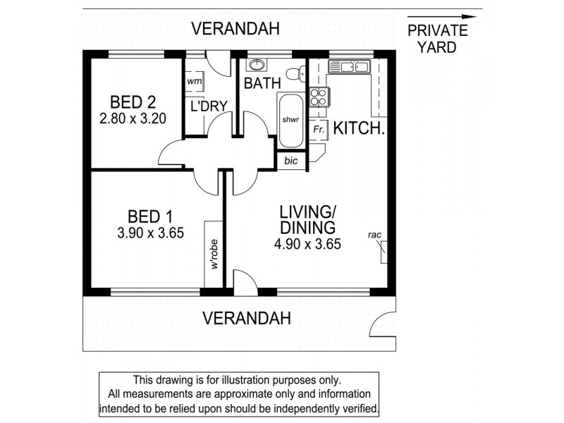 2/12 White Street, Henley Beach SA 5022 Floorplan