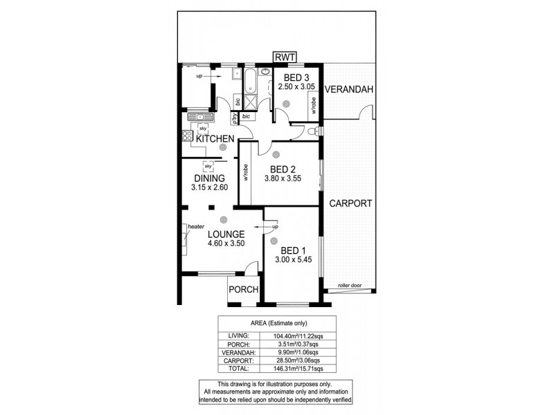 2/17 Evans Crescent, Oaklands Park SA 5046 Floorplan