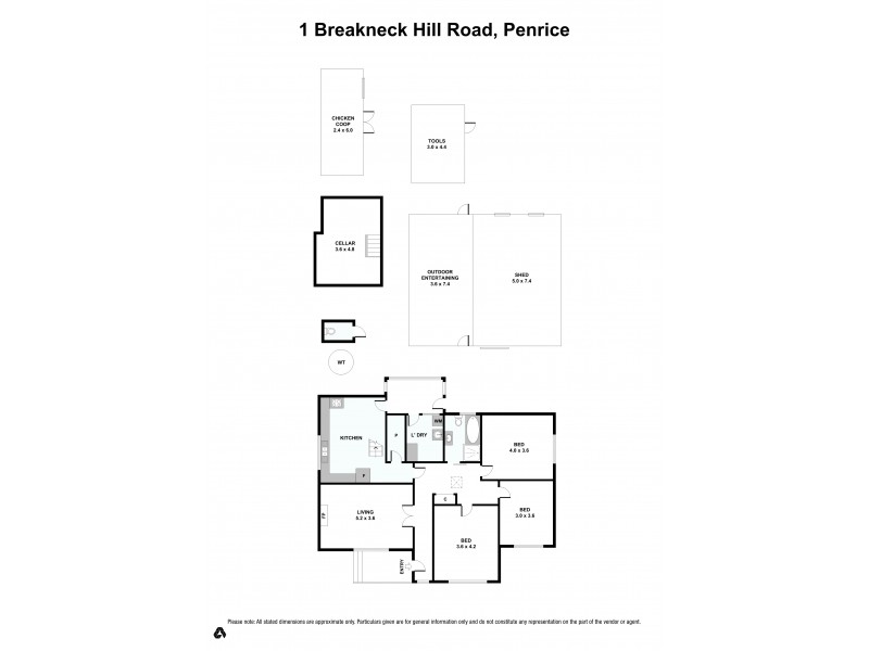 1 Breakneck Hill Road, Penrice SA 5353 Floorplan