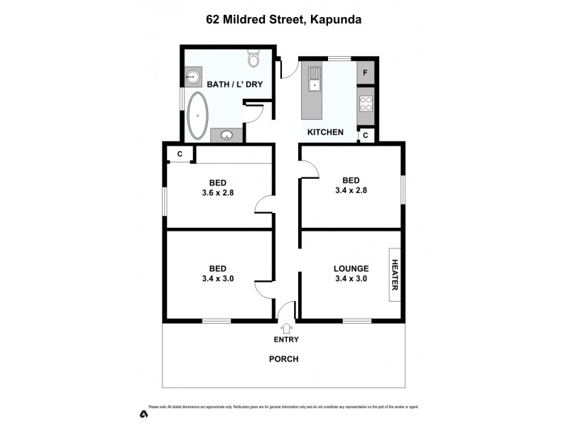 62 Mildred Street, Kapunda SA 5373 Floorplan