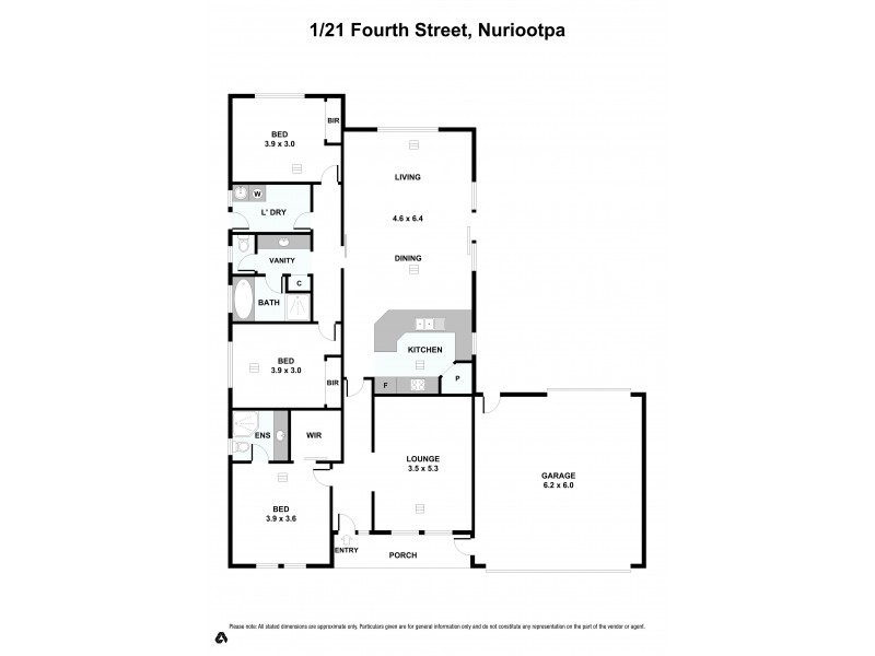 1/21 Fourth Street, Nuriootpa SA 5355 Floorplan