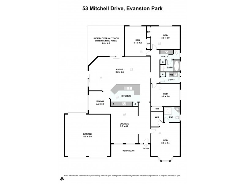 53 Mitchell Drive, Evanston Park SA 5116 Floorplan