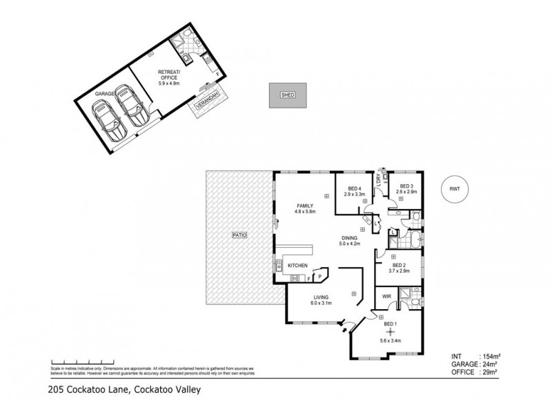205 Cockatoo Lane, Cockatoo Valley SA 5351 Floorplan
