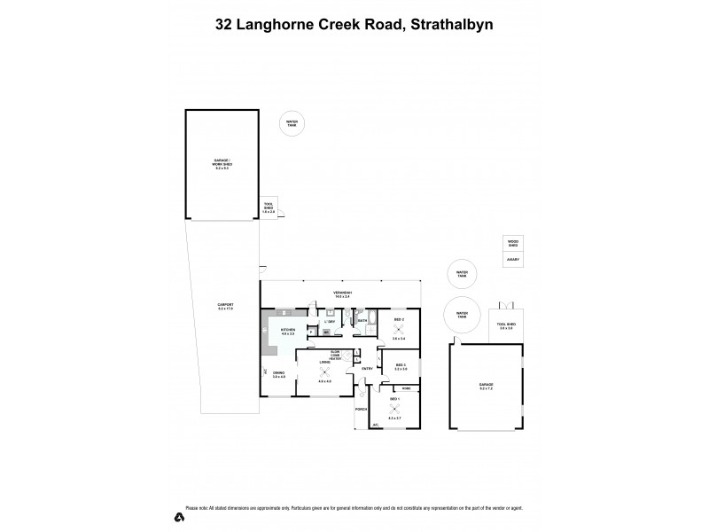 32 Langhorne Creek Road, Strathalbyn SA 5255 Floorplan