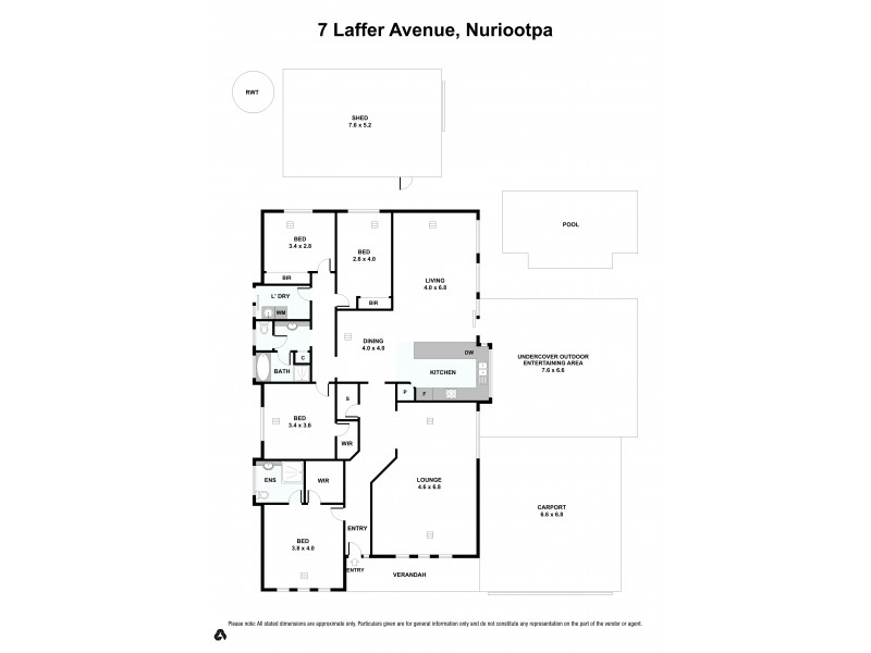 7 Laffer Ave, Nuriootpa SA 5355 Floorplan