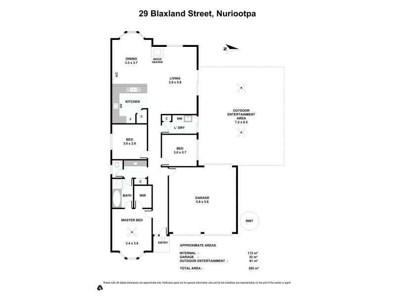 29 Blaxland Street, Nuriootpa SA 5355 Floorplan