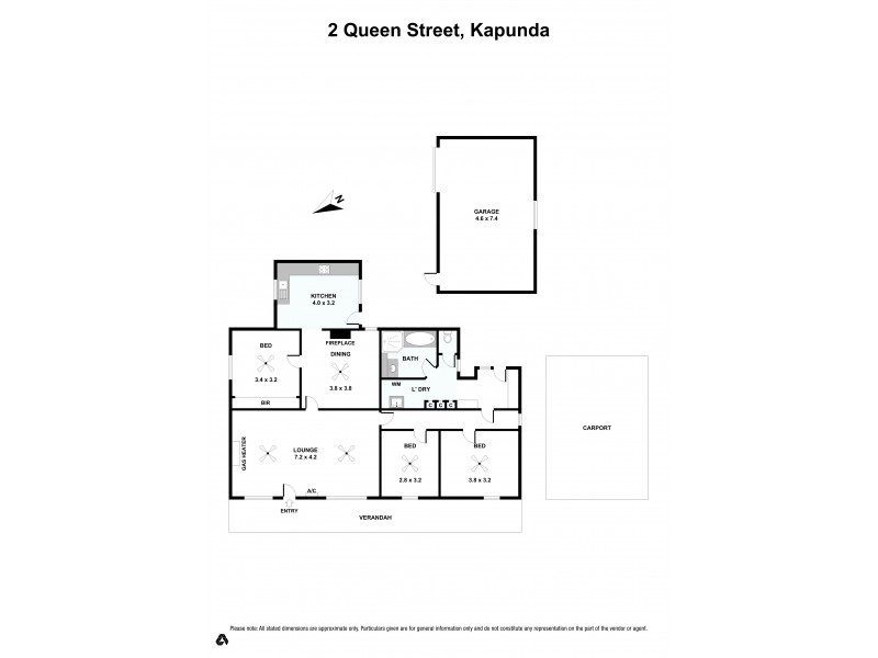 2 Queen Street, Kapunda SA 5373 Floorplan