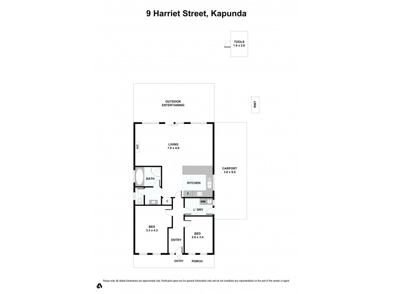 9 Harriet Street, Kapunda SA 5373 Floorplan