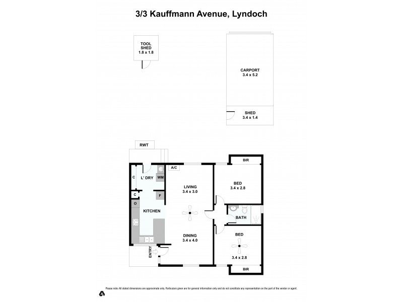 Unit 3, 3 Kauffmann Avenue, Lyndoch SA 5351 Floorplan