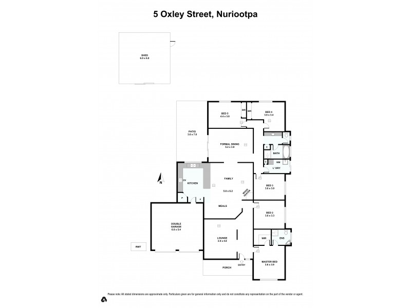 5 Oxley Street, Nuriootpa SA 5355 Floorplan