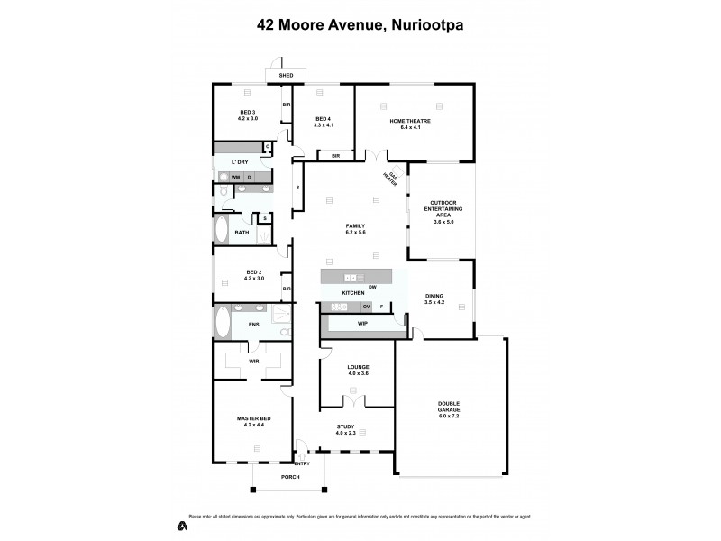 42 Moore Avenue, Nuriootpa SA 5355 Floorplan