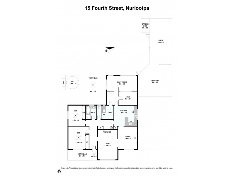 15 Fourth Street, Nuriootpa SA 5355 Floorplan