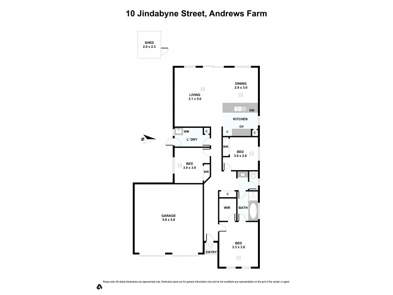 10 Jindabyne Street, Andrews Farm SA 5114 Floorplan