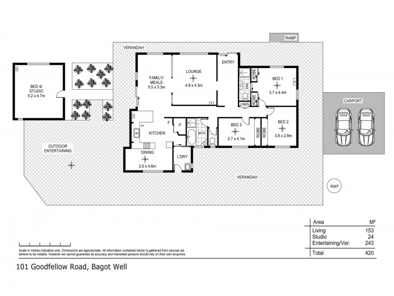 101 Goodfellow Road, Bagot Well SA 5373 Floorplan