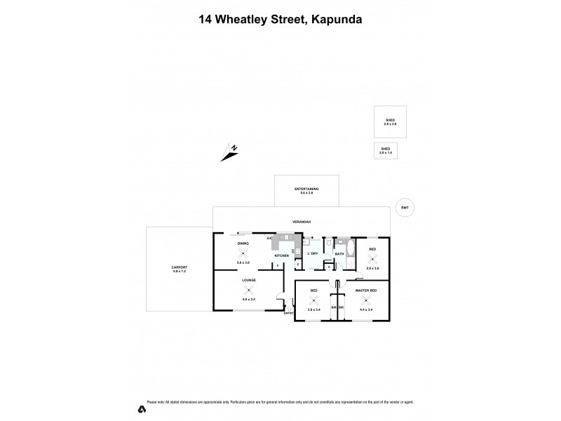 14 Wheatley Street, Kapunda SA 5373 Floorplan