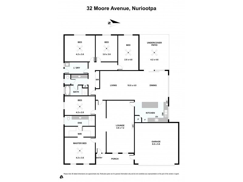 32 Moore Avenue, Nuriootpa SA 5355 Floorplan