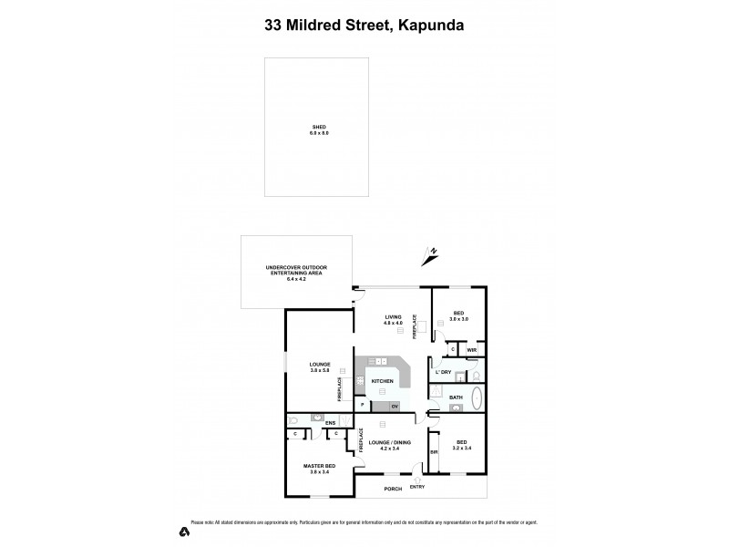 33 Mildred Street, Kapunda SA 5373 Floorplan