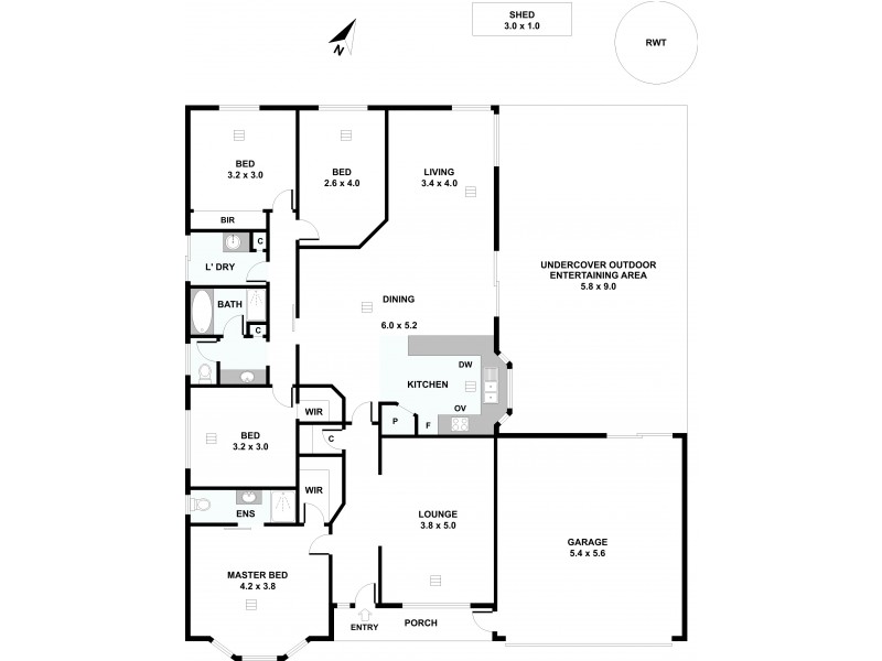 17 Benney Street, Nuriootpa SA 5355 Floorplan