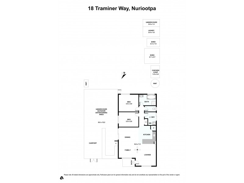 18 TRAMINER WAY, Nuriootpa SA 5355 Floorplan