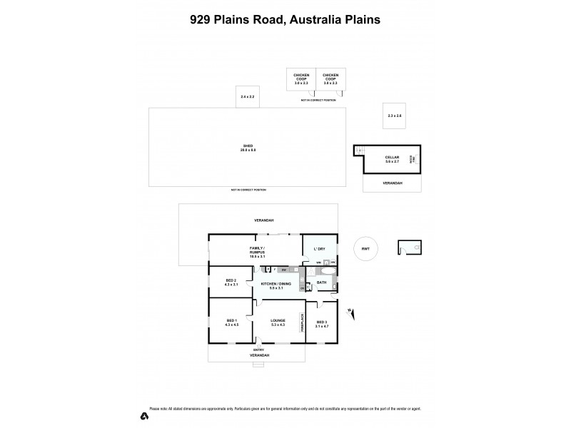 929 Plains Road, Australia Plains SA 5374 Floorplan