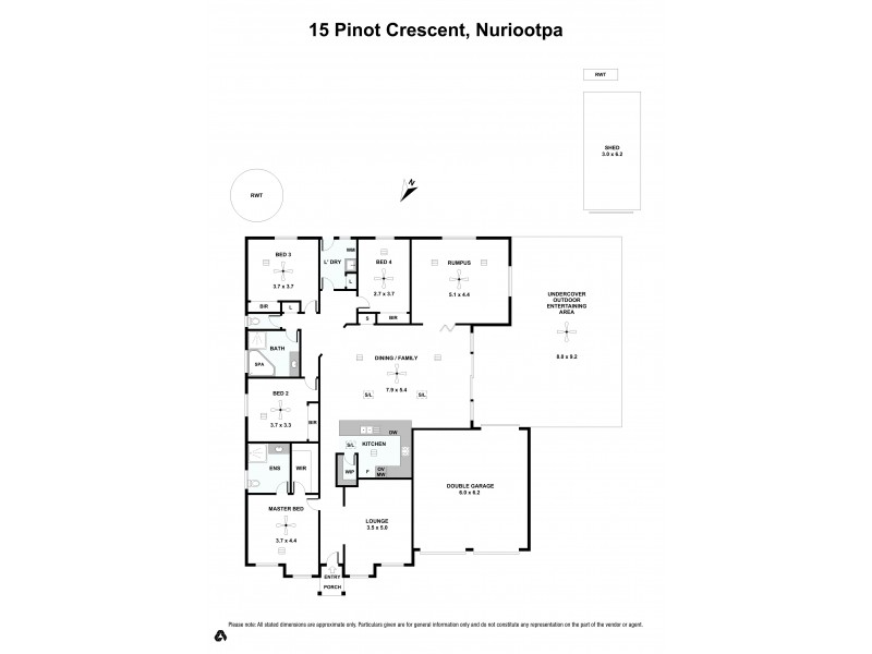 15 PINOT CRESCENT, Nuriootpa SA 5355 Floorplan