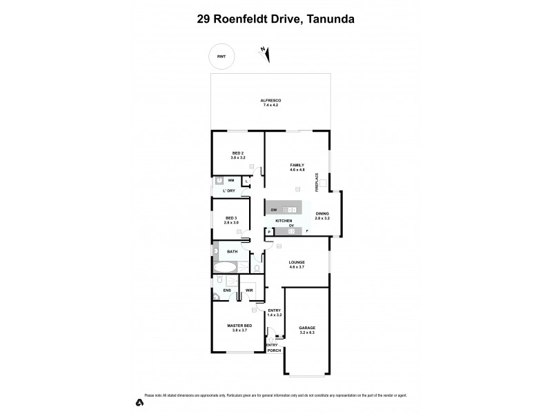 29 ROENFELDT DRIVE, Tanunda SA 5352 Floorplan