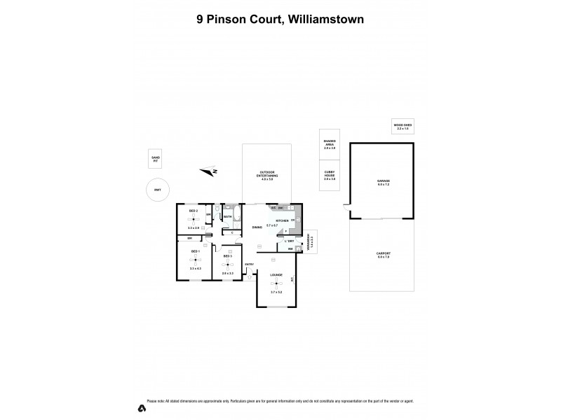 9 PINSON COURT, Williamstown SA 5351 Floorplan