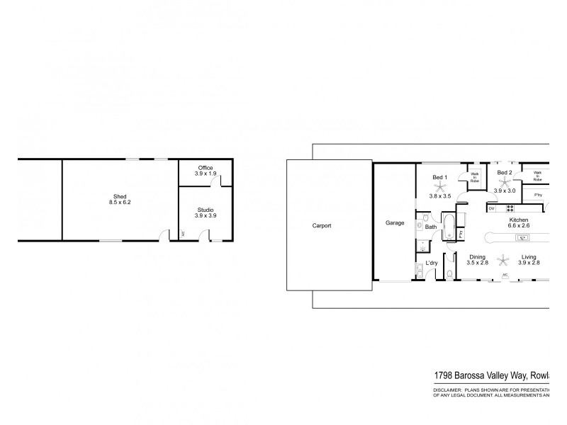1798 Barossa Valley Way, Rowland Flat SA 5352 Floorplan