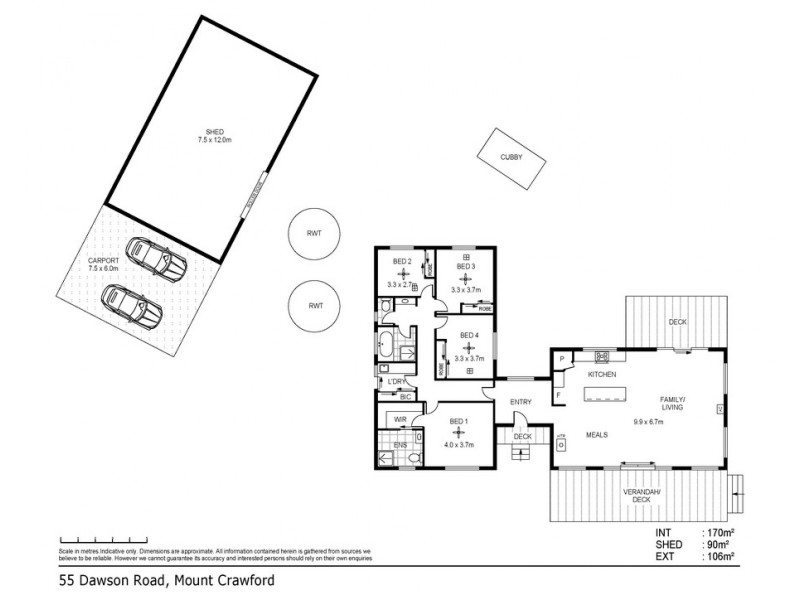 55 DAWSON ROAD, Mount Crawford SA 5351 Floorplan