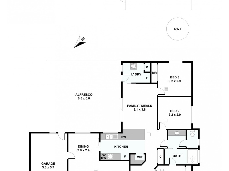 2 BAIRD STREET, Nuriootpa SA 5355 Floorplan