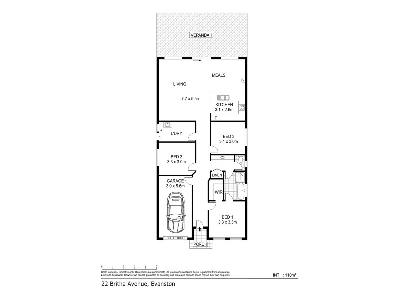 22 Britha Avenue, Evanston SA 5116 Floorplan