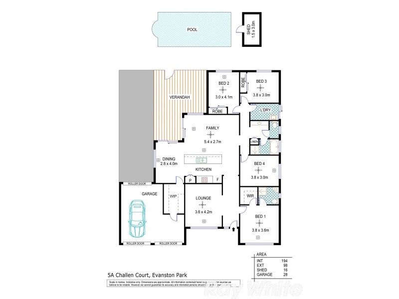 5A Challen Court, Evanston Park SA 5116 Floorplan