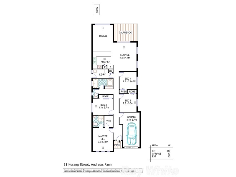 11 Kerang Street, Andrews Farm SA 5114 Floorplan