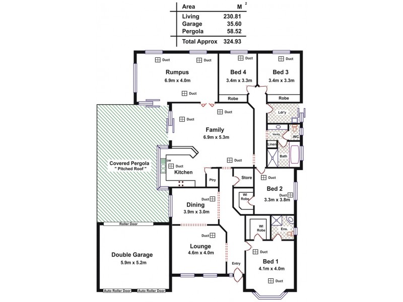 6 Netherby Avenue, Evanston Park SA 5116 Floorplan