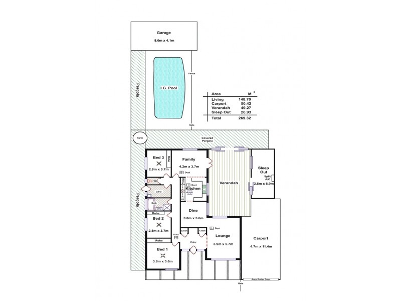 54 Sunnyside Drive, Evanston Park SA 5116 Floorplan