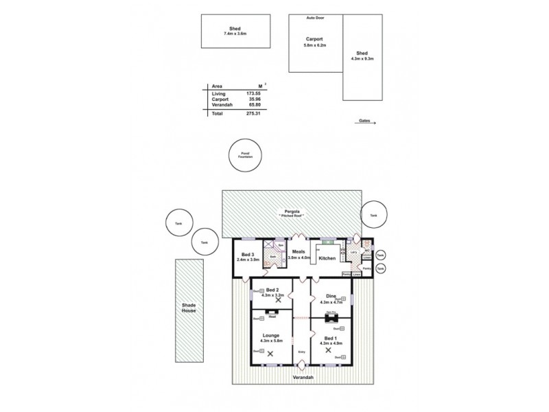 16 Clarke Street, Freeling SA 5372 Floorplan