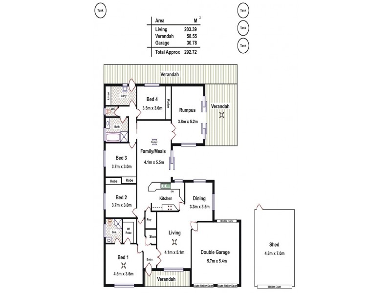 5 Warner Court, Sandy Creek SA 5350 Floorplan