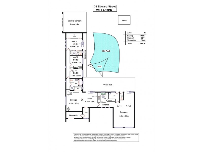 33 Edward Street, Willaston SA 5118 Floorplan