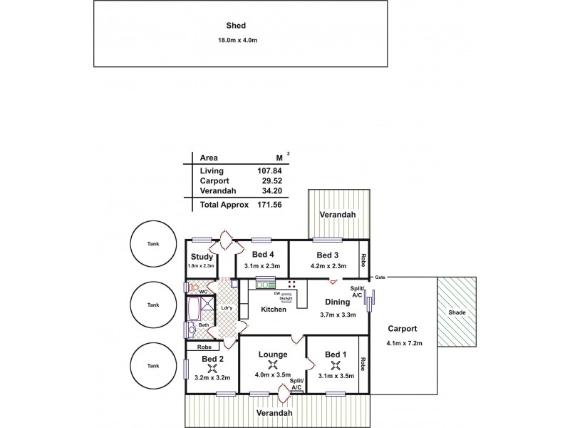 23 Richardson Street, Parham SA 5501 Floorplan