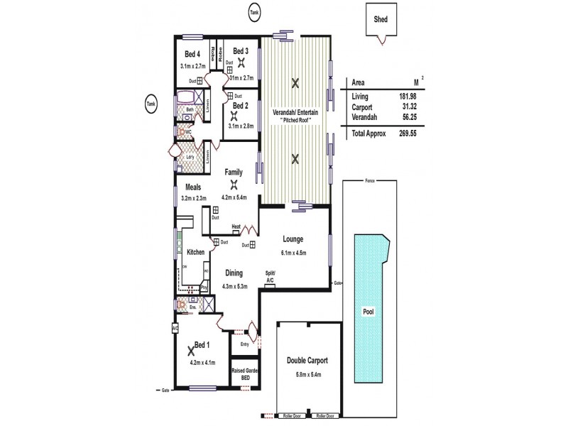 2 David Street, Evanston Park SA 5116 Floorplan