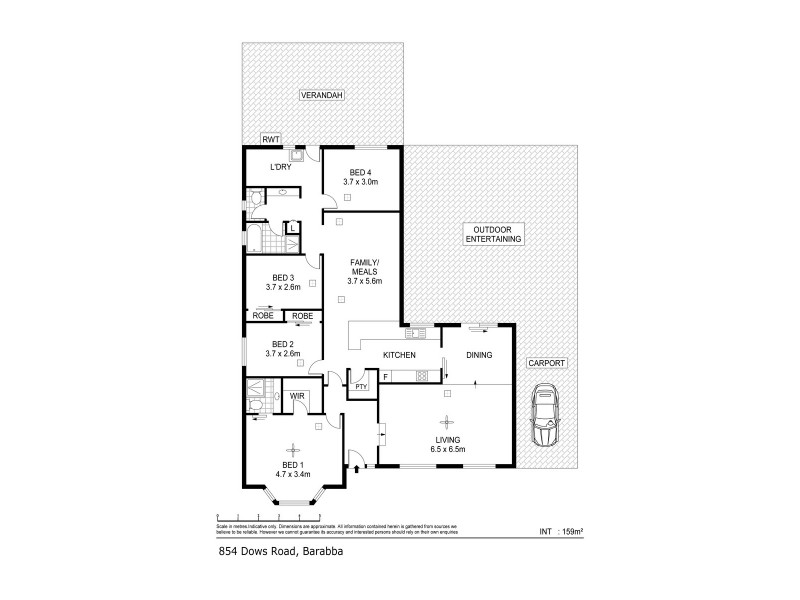 Lot 500 (845) Dows Road Barabba Via, Hamley Bridge SA 5401 Floorplan