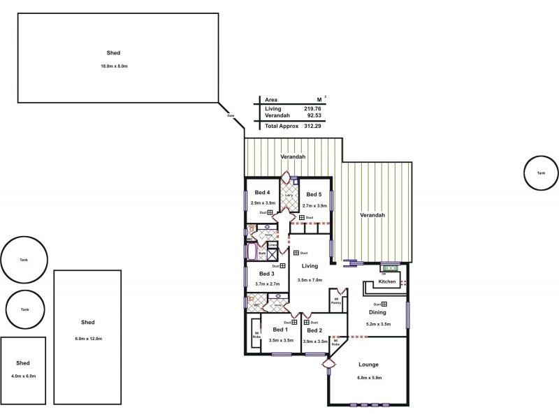 2 Coombs Court, Lewiston SA 5501 Floorplan