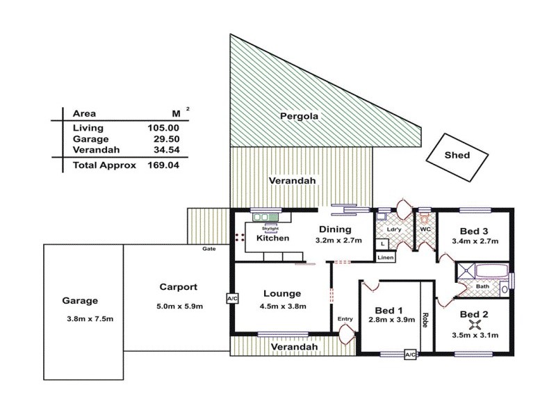 2 Kincumber Drive, Redwood Park SA 5097 Floorplan