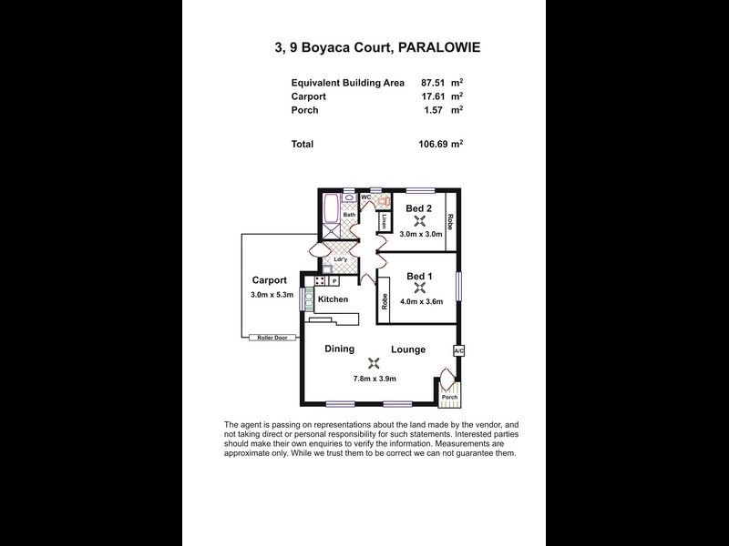 3/9 BOYACA COURT, Paralowie SA 5108 Floorplan