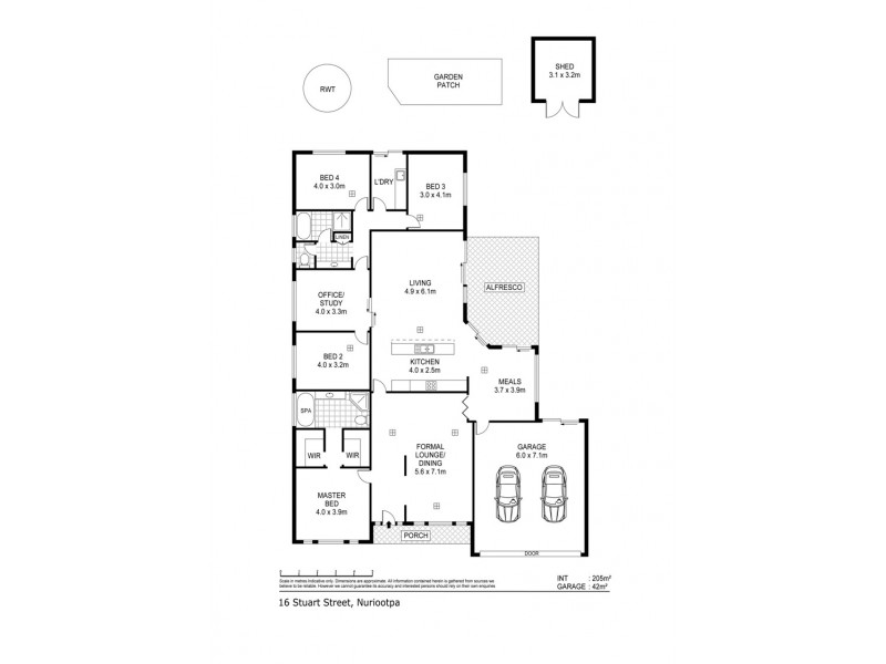 16 Stuart Street, Nuriootpa SA 5355 Floorplan