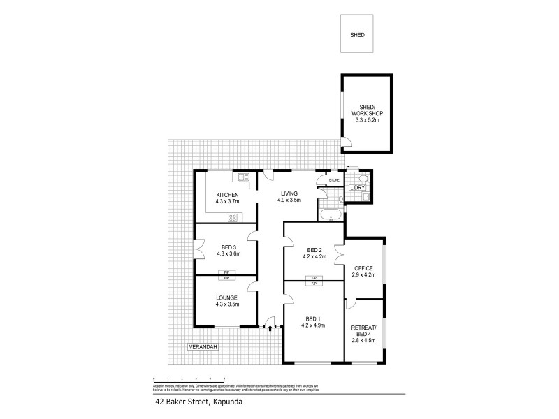 42 Baker Street, Kapunda SA 5373 Floorplan