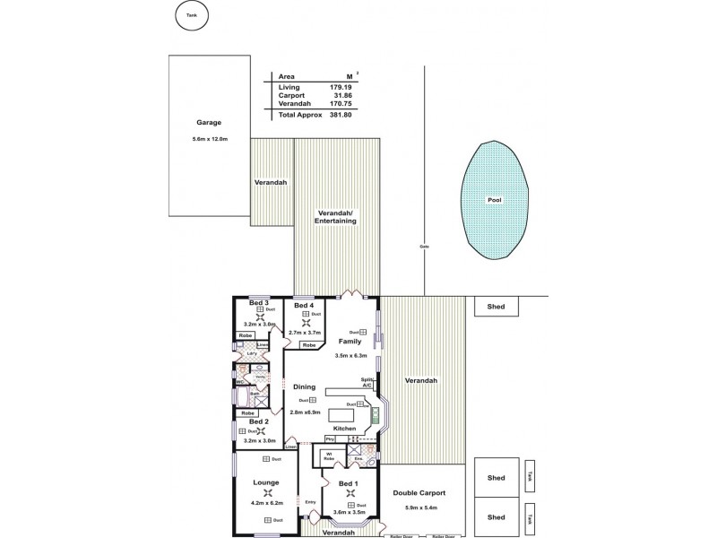 5 Meadow Lane, Roseworthy SA 5371 Floorplan