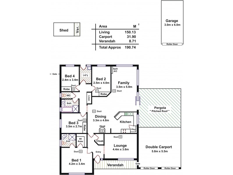 44 Thompson Circuit, Evanston Park SA 5116 Floorplan